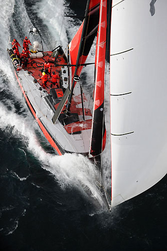 PUMA Ocean Racing surfing at 30 knots off the Blasket Islands West of Ireland, shortly after the start of leg 8 from Galway to Marstrand. Photo copyright Rick Tomlinson / Volvo Ocean Race.