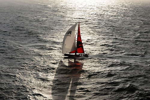 PUMA Ocean Racing at sunset off the Blasket Islands West of Ireland, shortly after the start of leg 8 from Galway to Marstrand. Photo copyright Rick Tomlinson / Volvo Ocean Race.