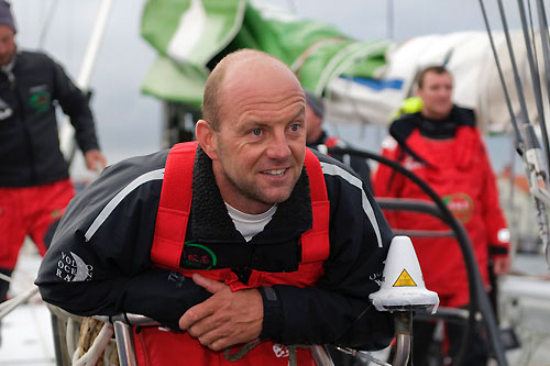 Green Dragon, skippered by Ian Walker (GBR) finish third on leg 8 from Galway to Marstrand, crossing the line at 03:05:40 GMT, June 11, 2009. Photo copyright Dave Kneale / Volvo Ocean Race.