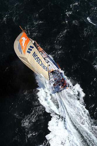 Ericsson 4, skippered by Torben Grael (BRA) at the start of leg 9 from Marstrand to Stockholm. Photo copyright Dave Kneale / Volvo Ocean Race.