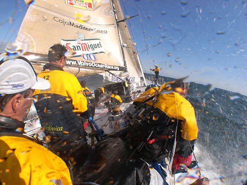 Onboard Telefonica Black going 25 knots, on leg 9 from Marstrand to Stockholm. Photo copyright Anton Paz / Telefonica Black / Volvo Ocean Race.