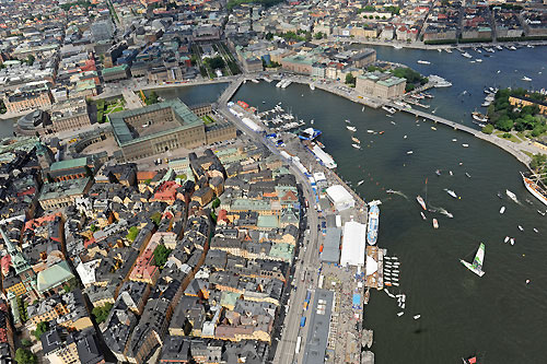 The City Sprint from Sandhamn, the finish line of leg 9, to the city of Stockholm. Photo copyright Rick Tomlinson / Volvo Ocean Race.