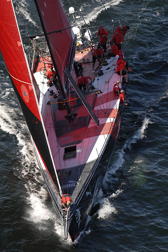 PUMA Ocean Racing, skippered by Ken Read (USA) finish second in the Stockholm in-port race. Photo copyright Rick Tomlinson / Volvo Ocean Race.