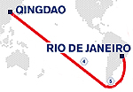Leg 5 Qingdao to Rio. Click here to see the chart of the entire race.
