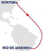Leg 6 map, click on this icon to see the entire route of the Volvo Ocean Race.