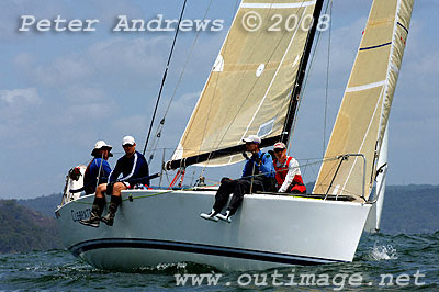 Robert Davies' Mumm 30 Cleopatra after the start of the Pittwater to Pittwater Ocean Race.