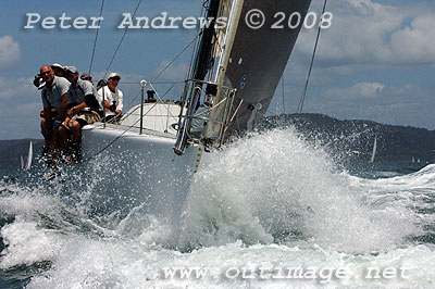 Jeff Carter's Farr 40 Revolution Edake after the start of the Pittwater to Pittwater Ocean Race 2008.