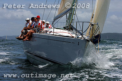 Bill Ebsary's Beneteau 44.7 Le Billet after the start of the Pittwater to Pittwater Yacht Race 2008.
