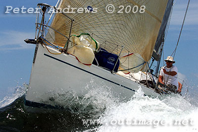 Dennis Cooper's Sydney 36 Amante after the start of the Pittwater to Pittwater Yacht Race 2008.