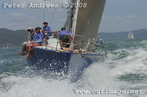 Pete Van Ryn's Farr 44 IMS Sea Hawk after the start of the Pittwater to Coffs Harbour Offshore Race in 2008. Photo copyright Peter Andrews.