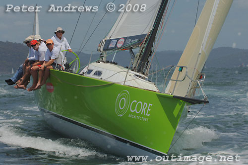 Bruce McKay's Sayer 12 MO Wasabi after the start of the Pittwater to Coffs Harbour Offshore Race in 2008. Photo copyright Peter Andrews.