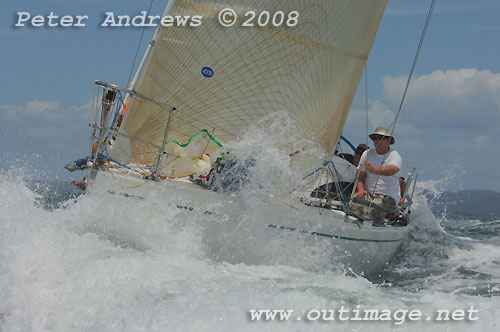 Dennis Cooper's Sydney 36 Amante after the start of the Pittwater to Coffs Harbour Offshore Race in 2008. Photo copyright Peter Andrews.