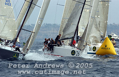 Denmark's Crown Prince Frederik with Nanoq during Race 7 of the 2005 Rolex Farr 40 World Championships, offshore Sydney Australia.