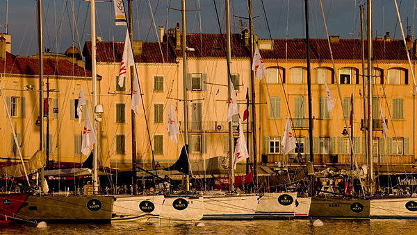 The Giraglia Rolex Cup 2008 fleet dock side at St Tropez, France.
