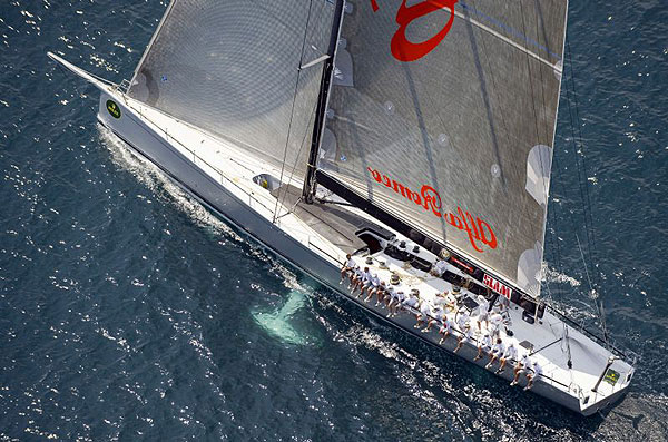 Neville Crichton's Alfa Romeo during the second day of racing off St Tropez during the Giraglia Rolex Cup 2008.