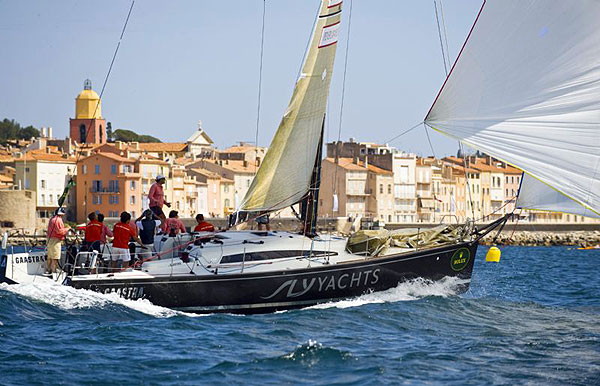 Walter Caldonazzi's Rocket 1, sailing just off St Tropez during the second day of the Giraglia Rolex Cup 2008.