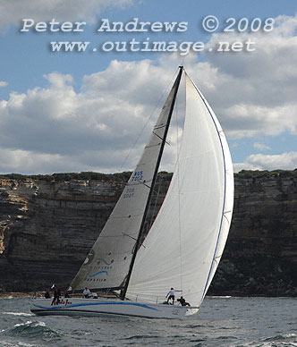Stephen David's Reichel Pugh 60 Wild Joe under North Head after the start of the 2008 Sydney to Gold Coast Yacht Race. Photo copyright Peter Andrews.