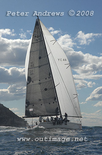 Nick George's DK46 Exile from South Australia travelling north after the start of the 2008 Sydney to Gold Coast Yacht Race.