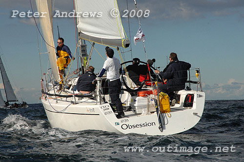 Andrew Lygo's Sydney 38 Obsession, outside the heads after the start of the 2008 Sydney to Gold Coast Yacht Race.