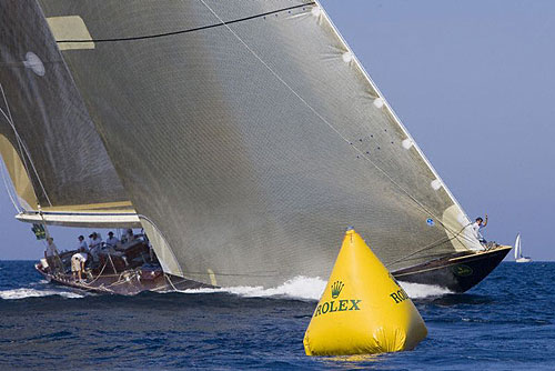 Tarbat Investment Ltd's Velsheda, racing in Cruising Division in the Maxi Yacht Rolex Cup 2008. Copyright Rolex and Daniel Forster.