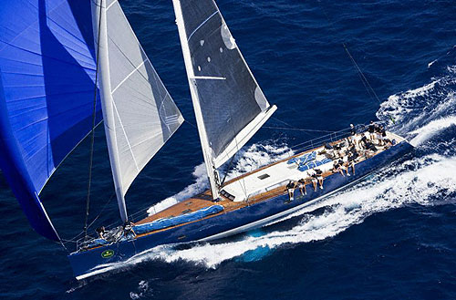 Lindsay Owen Jones' Magic Carpet II, overall winner in the Wally Division, in Maxi Yacht Rolex Cup 2008. Copyright Rolex and Daniel Forster.