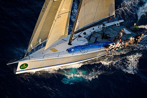 Andres Soriano's Alegre sailing south firmly on the leg to Pantelleria, during the Rolex Middle Sea Race 2008. Photo copyright ROLEX and Kurt Arrigo.