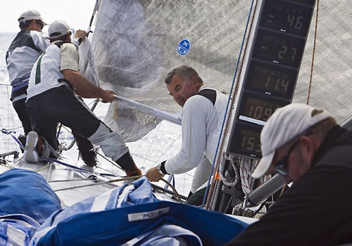 Onboard Jim Swartz's STP65 Moneypenny during the Rolex Middle Sea Race 2008. Photo copyright ROLEX and Daniel Forster.