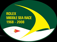 The official banner for the Rolex Middle Sea Race 1968 - 2008.