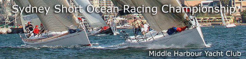 The banner for the Outimage Australia coverage of the Sydney Short Ocean Racing Championships, hosted by the Middle Harbour Yacht Club, Sydney, New South Wales Australia.
