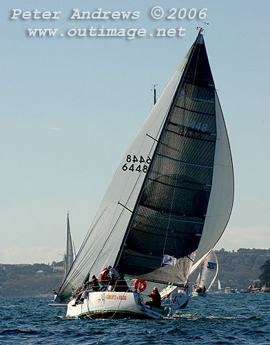 John Santifort's Carots N Kilo's seen here in on Sydney Harbour in 2006 was competing in the PHS / Cruiser Short Ocean Passage of the Sydney Short Ocean Racing Championships. Photo copyright Peter Andrews.