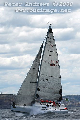 Ian and Shane Guanaria's Sydney 38 The Tavern, during day 3 of the Rolex Trophy One Design Series, Sydney Australia. Photo copyright Peter Andrews.
