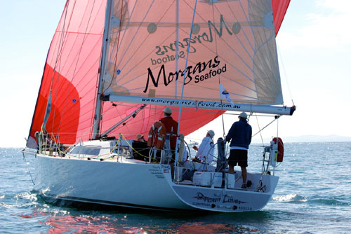 Rick Morgan's custom design Dream Lover after the start of the Club Marine Brisbane to Keppel Tropical Yacht Race 2009. Photo copyright Suellen Hurling.