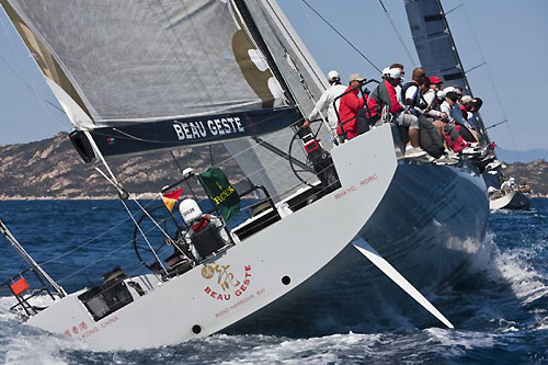 Karl Kwok's IRC 79.8 Beau Geste (HKG), during the Maxi Yacht Rolex Cup 2009.Photo copyright Rolex - Carlo Borlenghi.