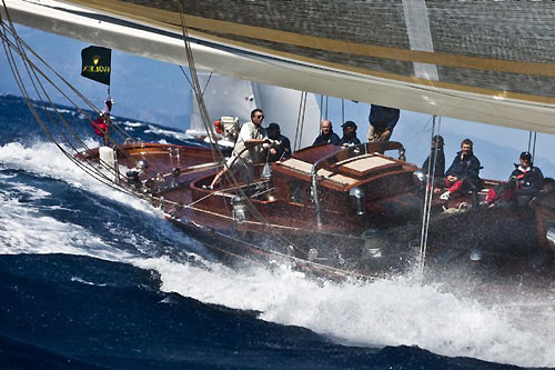 J-Class yacht, Velsheda, racing in the Cruising and Spirit of Tradition division, during the Maxi Yacht Rolex Cup 2009. Photo copyright Rolex - Carlo Borlenghi.