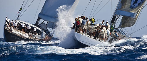 Aniene and Faruffini's Roma-Aniene (ITA) and Albert Buell's Wally, Saudade, during the Maxi Yacht Rolex Cup 2009. Photo copyright Rolex - Carlo Borlenghi.