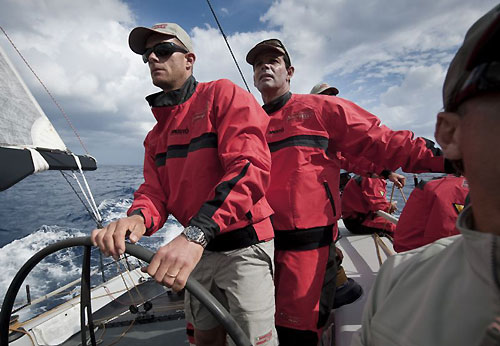 Robert Scheidt and Torben Grael onboard Luna Rossa, Rolex Middle Sea Race 2009. Photo copyright Rolex / Kurt Arrigo.