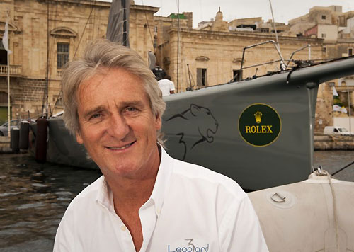 Mike Slade, Owner Skipper of ICAP Leopard, before the start of the Rolex Middle Sea Race 2009. Photo copyright Rolex / Kurt Arrigo.
