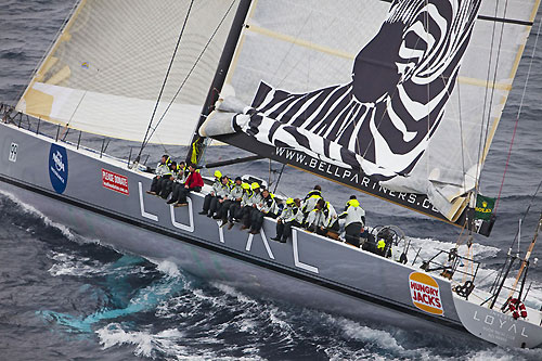 Sean Langman's Investec LOYAL, at sea during the Rolex Sydney Hobart yacht Race 2009. Photo copyright Rolex, Daniel Forster.