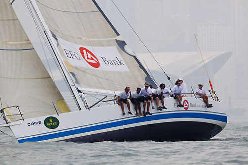 Fred Kinmonthand Nick Burns' Mills 51 Custom EFG Mandrake, after the start of the Rolex China Sea Race 2010. Photo copyright Daniel Forster, Rolex.
