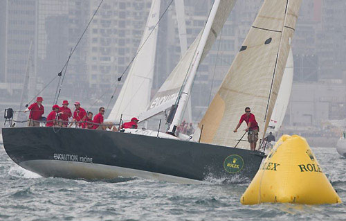 Ray Roberts' TP52 Evolution Racing at the start of the Rolex China Sea Race 2010. Photo copyright Daniel Forster, Rolex.