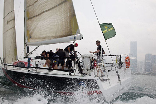 Greg Kearns' Archambault A40RC Avant Garde, after the start of the Rolex China Sea Race 2010. Photo copyright Daniel Forster, Rolex.