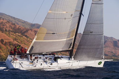 Neil Pryde's Welbourne 52 Custom Hi Fi approaches the Subic Bay finish line to take Line Honours in the Rolex China Sea Race 2010. Photo copyright Daniel Forster, Rolex.