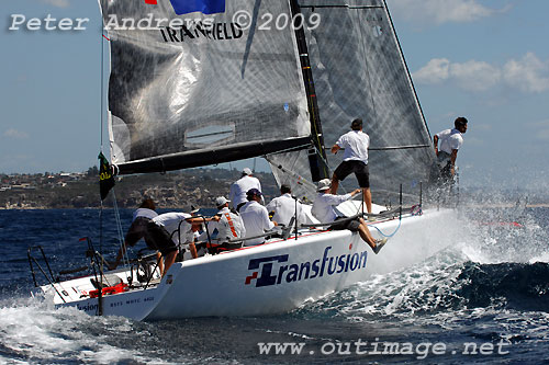 Guido Belgiorno-Nettis' Transfusion (AUS), during the 2009 Rolex Trophy One Design Series, offshore Sydney Australia. Photo copyright Peter Andrews.