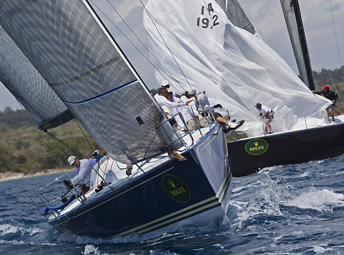Jim Richardson's Barking Mad, third overall at the Rolex Farr 40 Pre-Worlds 2009 at Casa de Campo, Dominican Republic. Photo copyright Daniel Forster, Rolex.