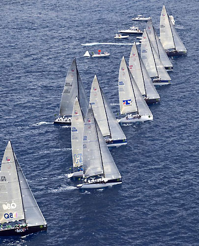 Start of Race 5 on day 3, during the Rolex Farr 40 Worlds 2010 in Casa de Campo. Photo copyright Daniel Forster, Rolex.