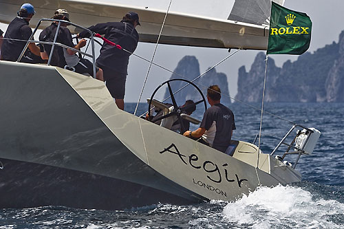 Brian Benjamin's mini maxi Aegir, during coastal race off Capri. Photo copyright Carlo Rolex and Borlenghi.