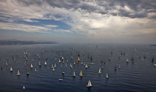 Start of GIraglia distance race at St. Tropez, during the Giraglia Rolex Cup 2009. Photo copyright Rolex and Carlo Borlenghi.