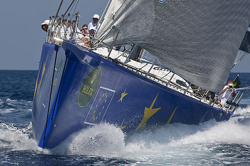Igor Simcic's Esimit Europa 2 (SLO), during the Maxi Yacht Rolex Cup 2010. Photo copyright Rolex and Carlo Borlenghi.
