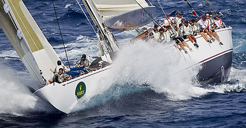 John Williams and RSV Ltd's J-Class Ranger, during the Maxi Yacht Rolex Cup 2010. Photo copyright Rolex and Carlo Borlenghi.
