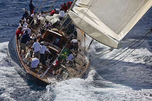 Tarbat Investment's J-Class Velsheda, during the Maxi Yacht Rolex Cup 2010. Photo copyright Rolex and Carlo Borlenghi.